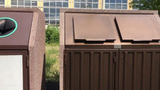 Контейнерный шкаф | Стильная мусорная площадка