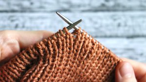 Ровное вязание резинки спицами