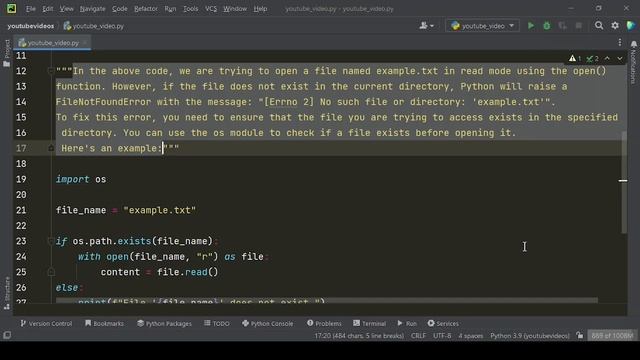 "Troubleshooting FileNotFoundError: Fixing Errno 2 No Such File or Directory | Python"
