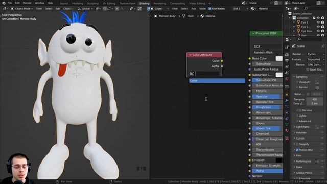 How to Paint in Blender's Sculpt Mode (No Textures or UV's Needed)