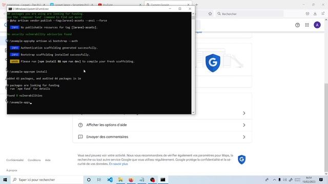 Install laravel bootstrap authentification