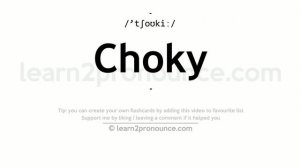 Pronunciation of Choky | Definition of Choky