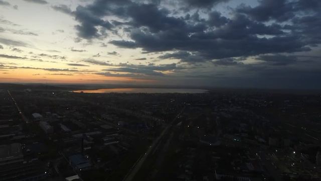 Кокшетау, привокзалка с коптера в закате смотреть онлайн