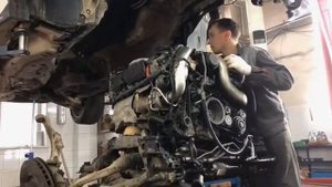 Демонтаж двигателя Мерседес М276