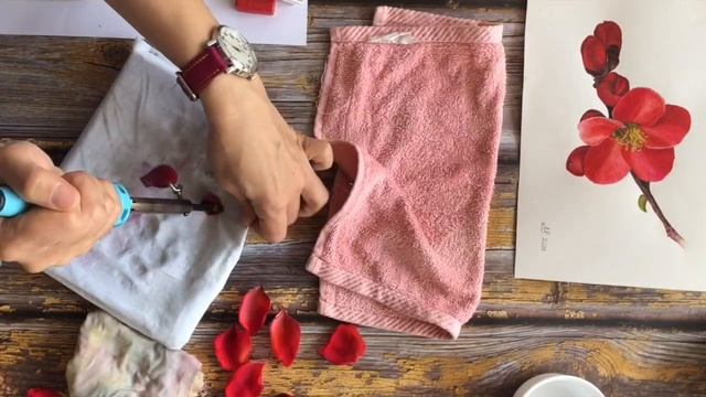 Веточка айвы из шелка с бутонами. Часть4. смотреть онлайн