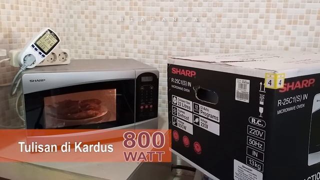 Simak test pemakaian daya listrik Microwave Sharp R 25C1 S IN смотреть онлайн