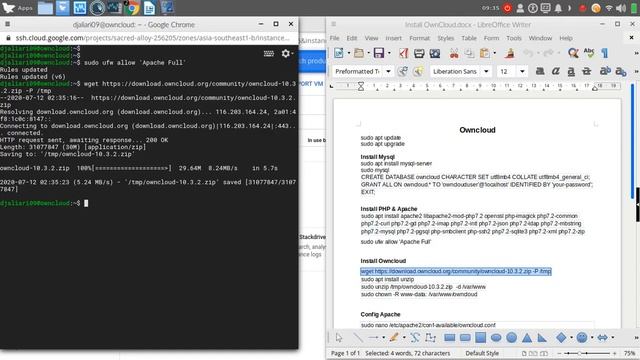 Install Private Cloud Storage using ownCloud + VM Google Cloud Platform смотреть онлайн