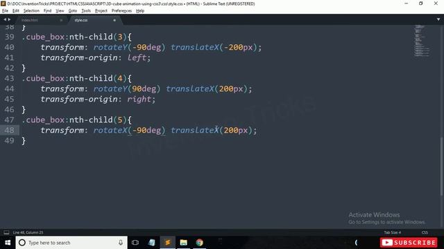 Create Cube Box image in CSS | 3D Cube image Animation Effect in CSS