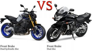 Yamaha MT 09 vs Suzuki Bandit 1250 Test specification comparison