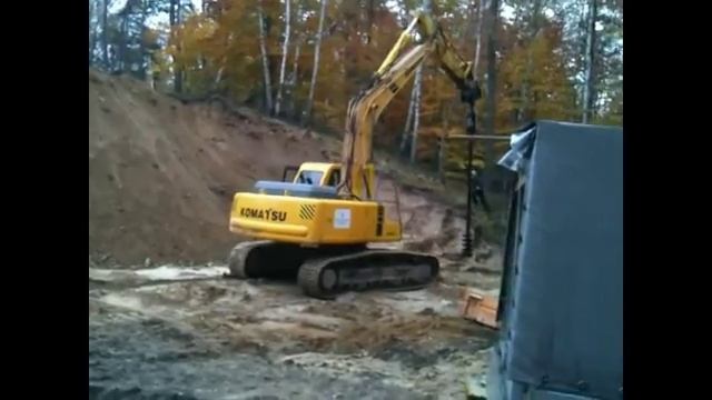 Гидровращатель Digga PD22-5 на экскаваторе Komatsu PC210