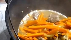 Как правильно приготовить настоящий узбекский плов дома на газовой плите в казане!