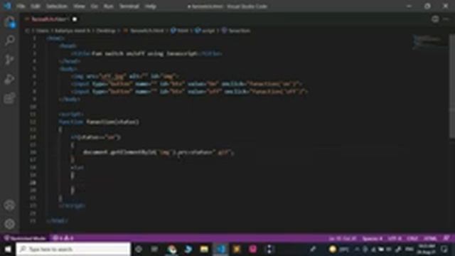 working fan on off using javascript | how to on/off fan using javascript | working fan using js |