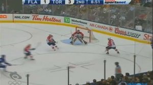 Schenn Hits Dvorak - Panthers at Leafs - Feb 3 2009