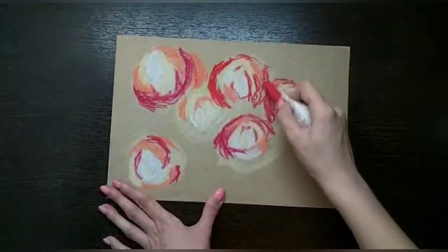 рисунок сухой пастелью / пионы / цветы / красота / рисование / хобби смотреть онлайн