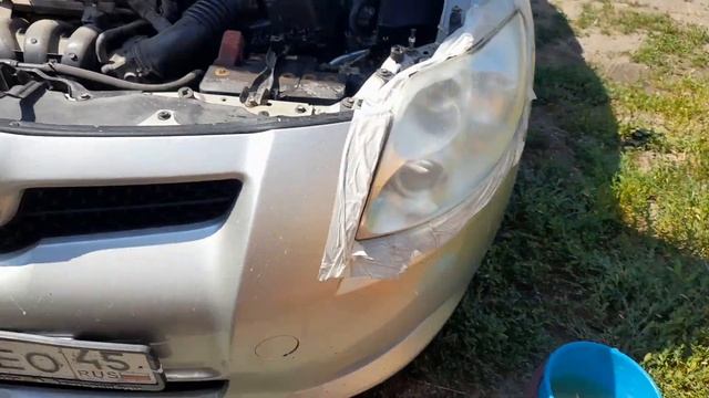 Полировка фар. Восстановление блеска фар на примере Тойота Аурис