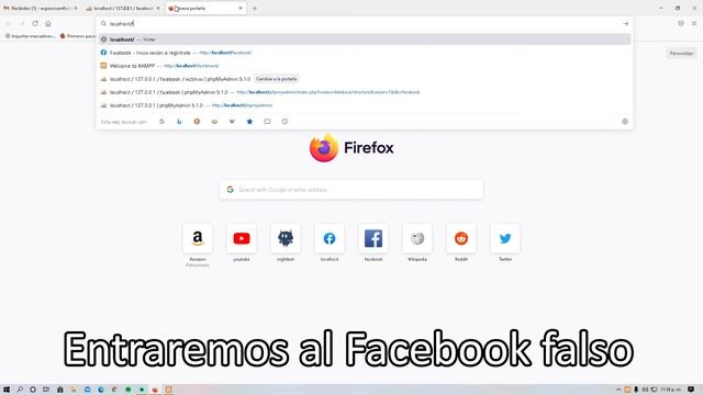 simulación scam de FB