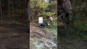 Работа мини погрузчиком DIKTUM GT700 в узких пространствах
