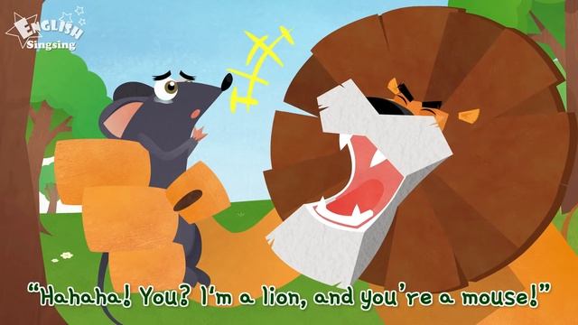 The Lion and the Mouse - Fairy tale - English Stories (Reading Books) смотреть онлайн
