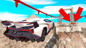 ВОЗМОЖНО ВЫЖИТЬ? САМЫЙ ОПАСНЫЙ МОСТ! ПЕРЕЛЕТЕЛ ЧЕРЕЗ ОГРОМНУЮ ПРОПАСТЬ НА МОСТУ В BeamNG.drive