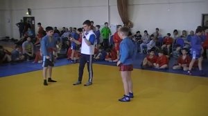 Самбо Чистый бросок. Подсечка на соревновании