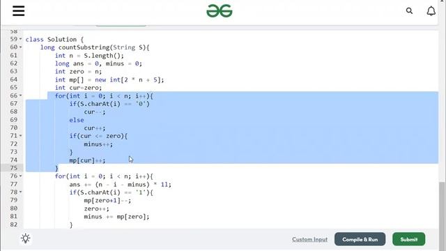Count the Substring || JAVA discussion || GFG Problems смотреть онлайн