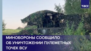 Минобороны сообщило об уничтожении пулеметных точек ВСУ