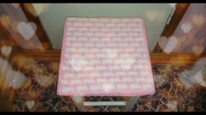 Чехол на стул крючком 3 Д узором