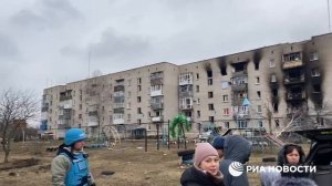 Последствия артиллерийского удара ВСУ в освобожденном Донском