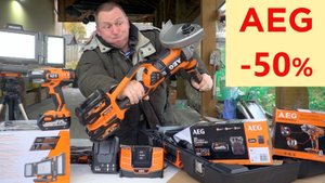AEG распродажа!  -50% на УШМ, Гайковерт, Перф, Фонарь - купил кучу инструмента.