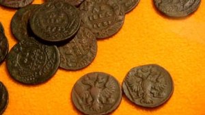 Разновидности монеты  Денга 1749 г.