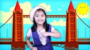 LONDON BRIDGE IS FALLING DOWN with Lyrics | NURSERY RHYMES | ACTION SONG FOR KIDS