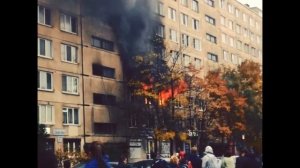 Пожар на улице дыбенко!Ппц как страшно((