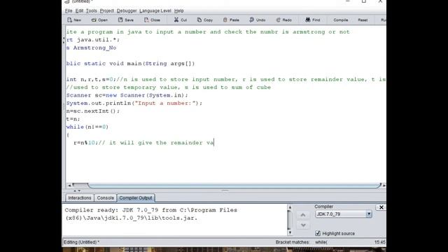 Armstrong Number check in dr.java смотреть онлайн