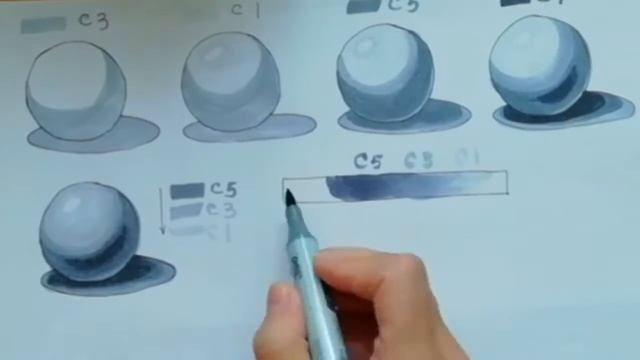 Видео урок преподавателя курса Fashion рисунка Анны Баяновой. Тоновая растяжка маркерами