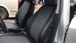 Чехлы на Шевроле Авео Т300 из Экокожи . Установка авточехлов со снятием сидений в Москве.