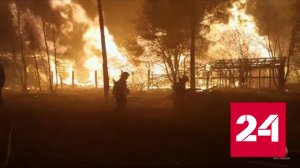 В тюменском селе Успенка продолжается тушение крупного природного пожара - Россия 24 