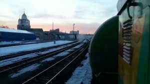 Маневровая работа, глазами машиниста из кабины.