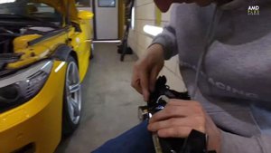 Стилизация решётки радиатора черной виниловой пленкой для BMW Z4