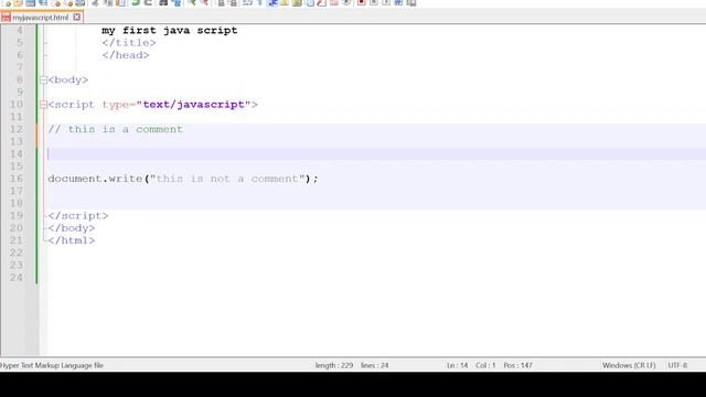 Comments in Java Script