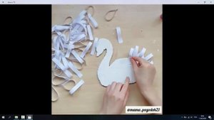 Аппликация "Царевна Лебедь" (конструирование из бумаги) по мотивам сказки А.С. Пушкина.