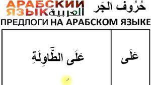 ПРЕДЛОГИ НА АРАБСКОМ ЯЗЫКЕ
