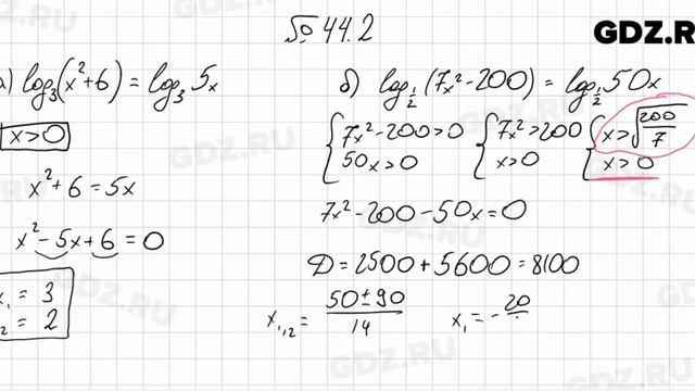 № 44.2 - Алгебра 10-11 класс Мордкович смотреть онлайн