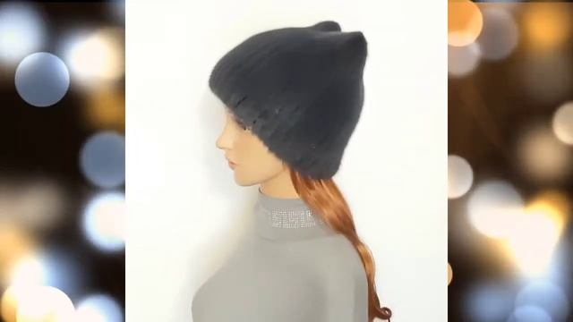 Женская шапка "Киска" из меха норки, цвет - аврора смотреть онлайн