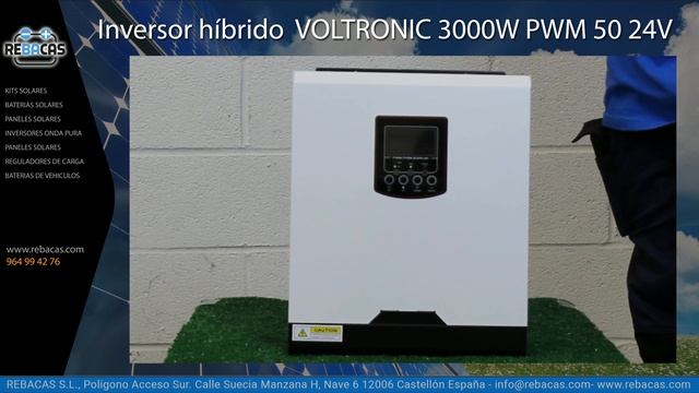 Inversor Híbrido Voltronic 24V 3000W PWM 50