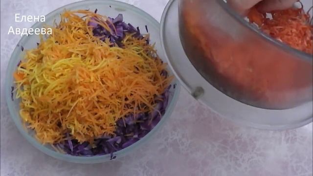 Салат из Краснокочанной Капусты