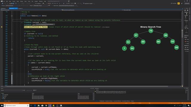 Binary Search Tree implemented in C# смотреть онлайн