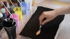 Как рисовать феном интерьерную картину/ Акриловая Заливка РЕЦЕПТ с феном.