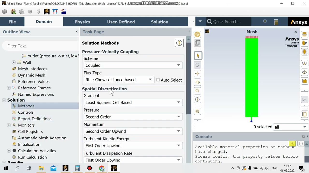 Урок 7. Часть 2. Premixed combustion using Ansys Fluent.