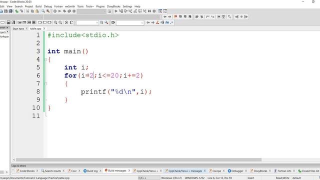 #4 C Programming Questions Practice : Print Table 2,3,4,5,6,7,8,9,10