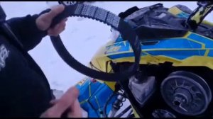 Замена ремня вариатора на снегоходе BRP Freeride 850 gen 4 , ориг 391 на Optibelt 11126  part1
